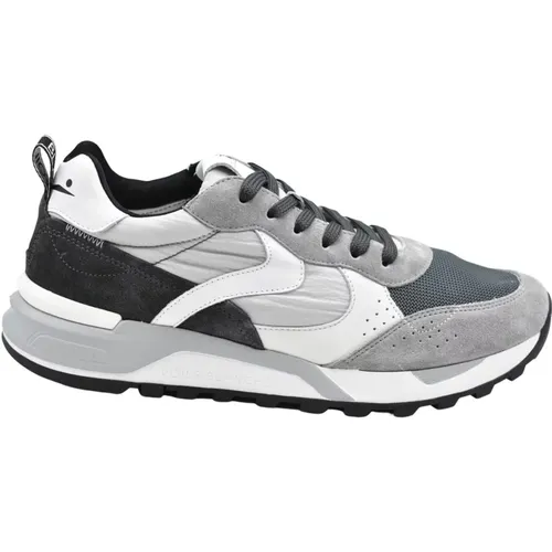 Grey Antracite Laced Shoes for Men , male, Sizes: 9 UK, 8 UK - Voile blanche - Modalova
