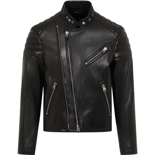 Schwarze Bikerjacke Tom Ford - Tom Ford - Modalova