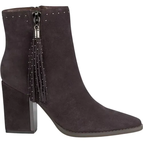 Ankle boots with tassel heel , female, Sizes: 5 UK, 3 UK, 8 UK, 7 UK, 4 UK, 6 UK, 2 UK - Alma en Pena - Modalova