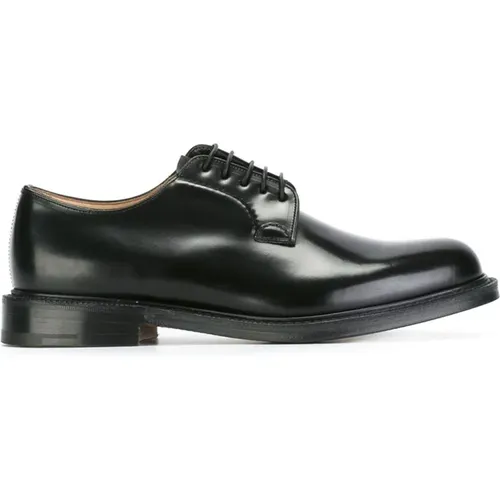 Polished Binder Leather Derby Shoes , male, Sizes: 7 1/2 UK, 8 1/2 UK - Church's - Modalova