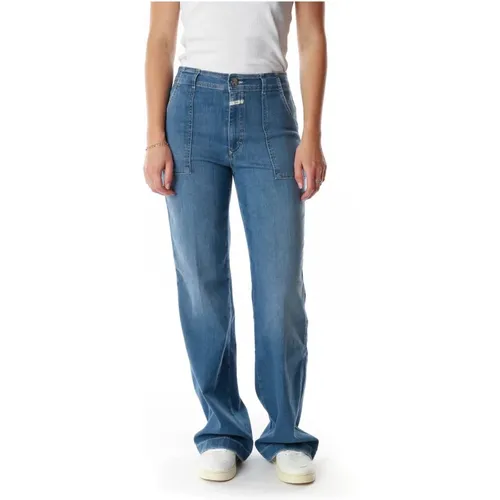 Flared Leg High Waist Jeans , Damen, Größe: W27 L32 - closed - Modalova