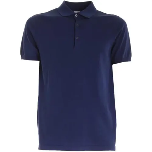 Blaues Baumwoll-Poloshirt , Herren, Größe: S - Aspesi - Modalova
