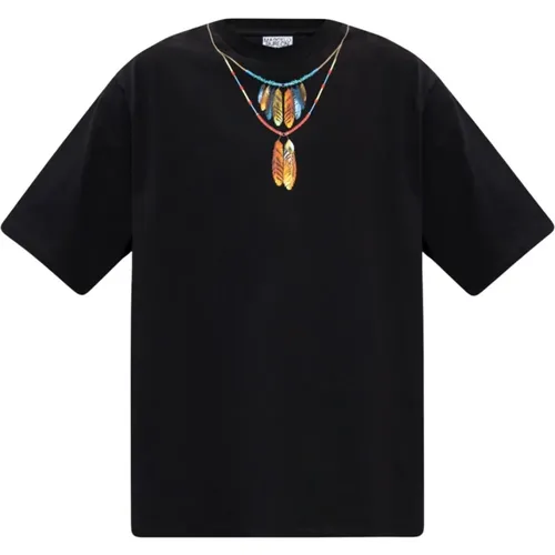 Printed T-shirt , male, Sizes: XS, L - Marcelo Burlon - Modalova