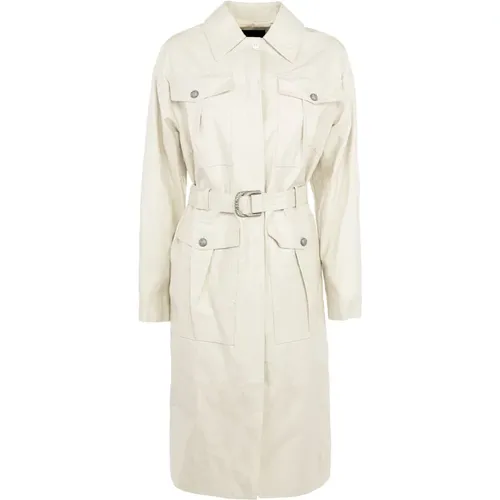 Damen Weißer Sommer Trenchcoat , Damen, Größe: XS - pinko - Modalova