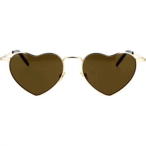 Heart-shaped Sunglasses SL 301 LouLou 015 , unisex, Sizes: 52 MM - Saint Laurent - Modalova