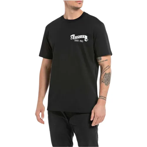 T-Shirt T-shirt , Herren, Größe: XL - Replay - Modalova