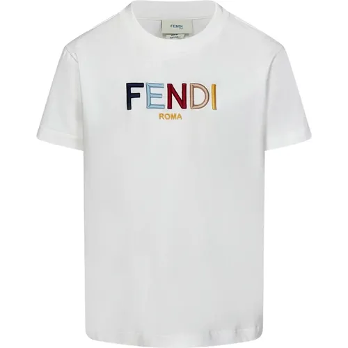 Kinder Crewneck Multicolor T-Shirt - Fendi - Modalova