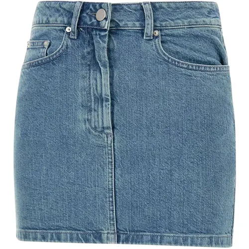 Denim Mini Skirt with Pockets , female, Sizes: 2XS, S - Remain Birger Christensen - Modalova