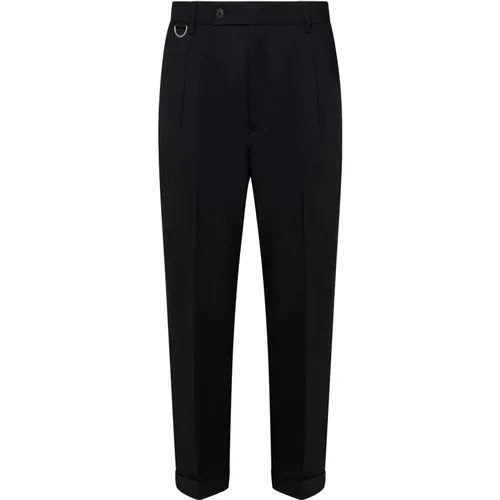 Slim-Fit Wool Trousers , male, Sizes: W34, W30, W36, W33, W31 - Low Brand - Modalova