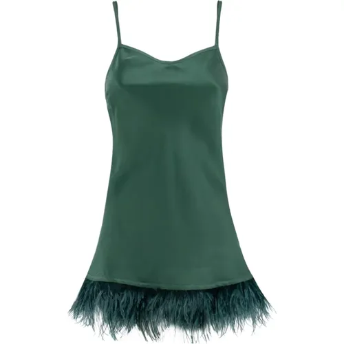 Petticoat Top mit Federbesatz , Damen, Größe: S - Ermanno Scervino - Modalova