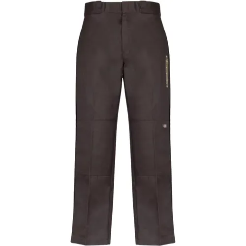 Dbx1 Dunkelbraune Doppelknie Rec Hose , Herren, Größe: W34 L32 - Dickies - Modalova