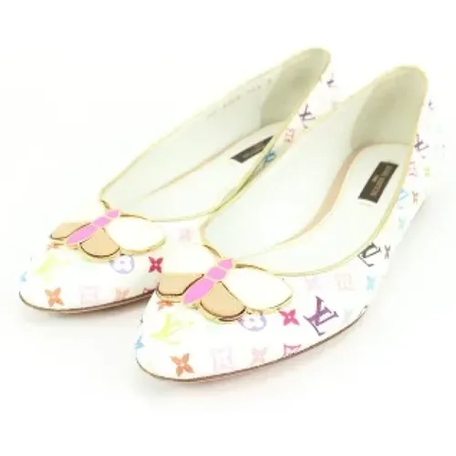 Pre-owned Flats, female, , Size: 4 1/2 US Pre-owned Canvas flats - Louis Vuitton Vintage - Modalova