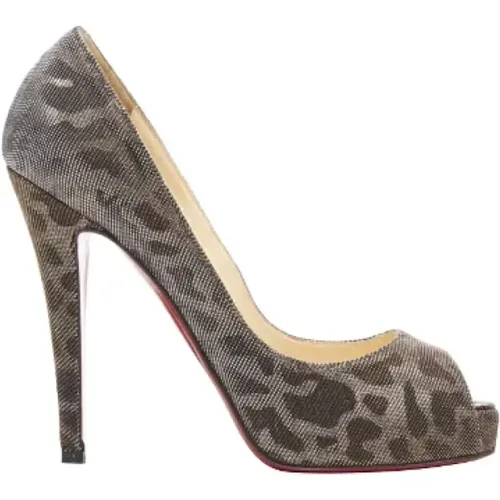 Pre-owned Fabric heels , female, Sizes: 3 1/2 UK - Christian Louboutin Pre-owned - Modalova