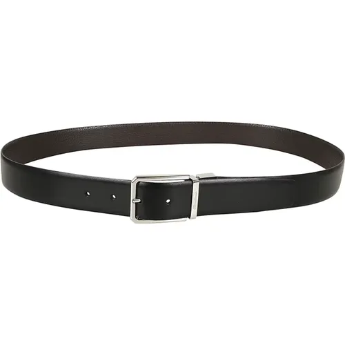 Belts, male, , Size: 115 CM Leather Belt Elevate Style - Santoni - Modalova