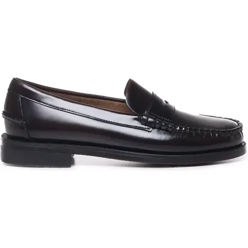 Loafers, male, , Size: 7 US Leather Slip-On Flat Shoes - Sebago - Modalova