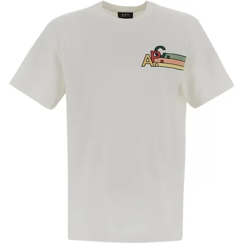 T-Shirt mit Multicolor Logo Print - A.p.c. - Modalova