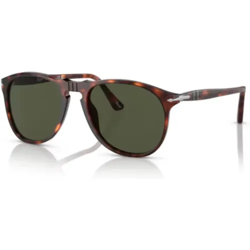 Sunglasses, unisex, , Size: ONE SIZE Retro Sunglasses Black Frame - Persol - Modalova