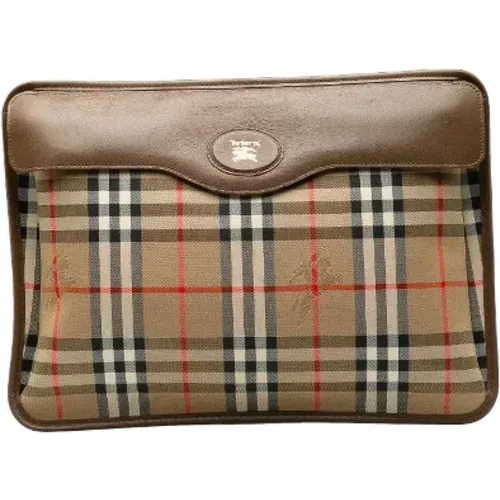 Pre-owned Canvas clutches , female, Sizes: ONE SIZE - Burberry Vintage - Modalova