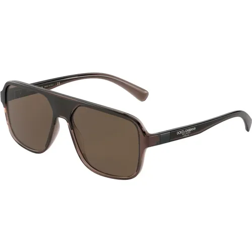 Sophisticated Sunglasses Step Injection 6134 , male, Sizes: 57 MM - Dolce & Gabbana - Modalova