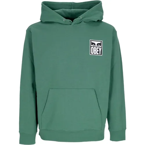 Premium Kapuzenpullover mit Augen-Icon , Herren, Größe: L - Obey - Modalova