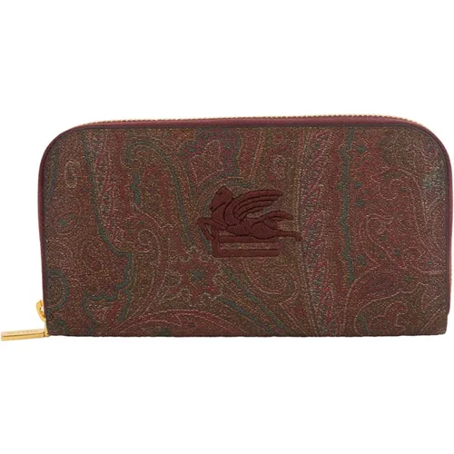 Paisley Zip Wallet , female, Sizes: ONE SIZE - ETRO - Modalova