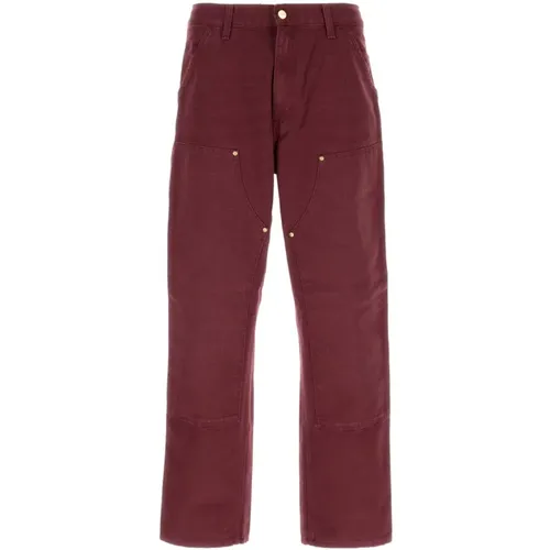 Burgundy Denim Double Knee Pant , Herren, Größe: W29 - Carhartt WIP - Modalova