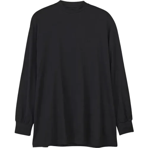 Baumwoll Mock Neck Tee , Damen, Größe: XS - Y-3 - Modalova