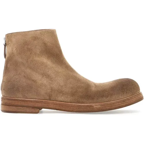 Suede Leather Ankle Boots with Oversized Toe , male, Sizes: 7 UK, 6 UK, 10 UK, 11 UK, 8 UK, 9 UK - Marsell - Modalova