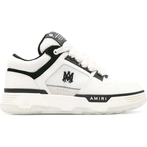 Weiße/Schwarze Leder Low-Top Sneakers - Amiri - Modalova