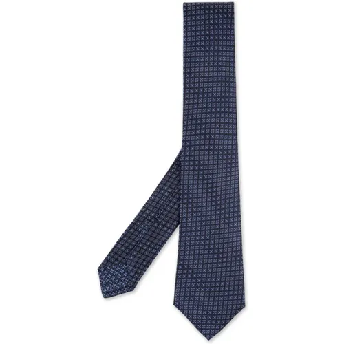 Ties, male, , Size: ONE SIZE Silk Geometric Micro Pattern Tie - Kiton - Modalova