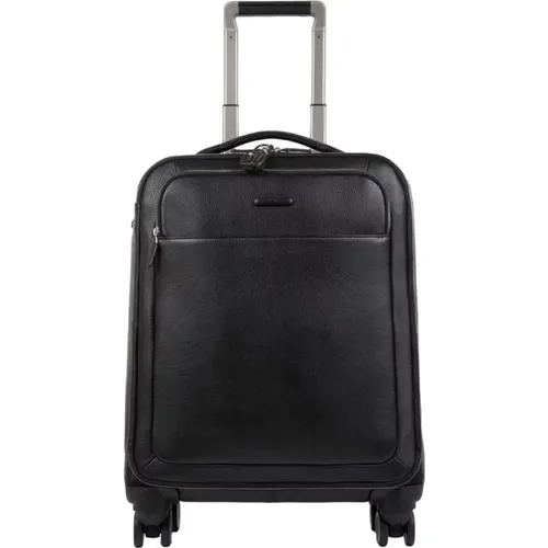 Cabin Bags, unisex, , Size: ONE SIZE Slim Four-Wheel Cabin Trolley Luggage - Piquadro - Modalova