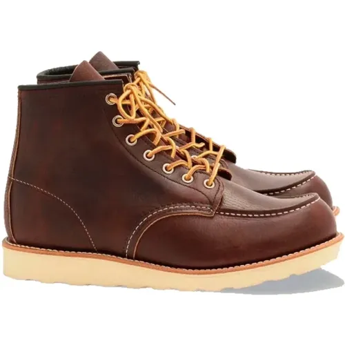 Klassischer Moc Brauner Lederschuh , Herren, Größe: 42 EU - Red Wing Shoes - Modalova