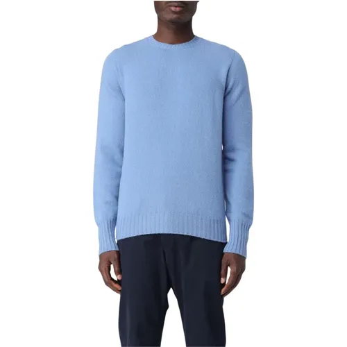 Round-neck Knitwear, male, , Size: L Regular Fit Crew Neck Sweater - Drumohr - Modalova