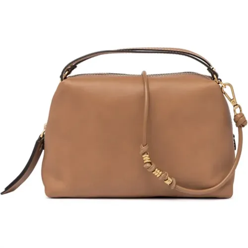 Compact Leather Alifa Bag with Double Handles , female, Sizes: ONE SIZE - Gianni Chiarini - Modalova
