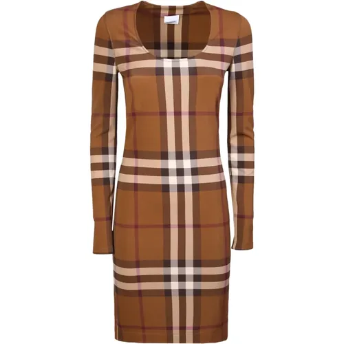 Iconic Check Print Dress , female, Sizes: 2XS - Burberry - Modalova