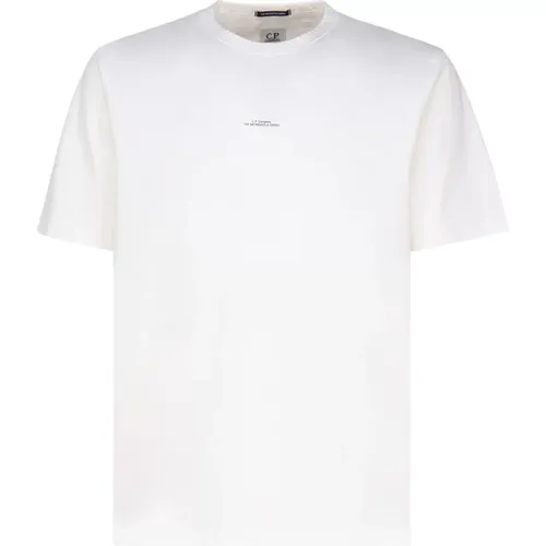 Metropolis Serie Weiße T-Shirts und Polos , Herren, Größe: M - C.P. Company - Modalova