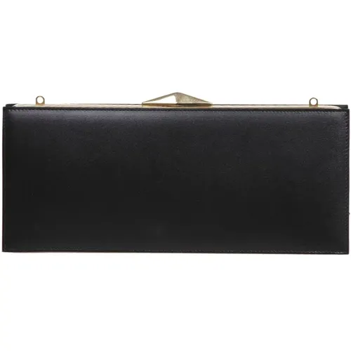 Gold Leather Clutch Bag , female, Sizes: ONE SIZE - Jimmy Choo - Modalova