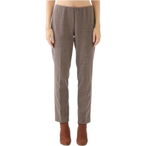 Chinos, female, , Size: XL Pinstripe Cigarette Pants - Le Tricot Perugia - Modalova