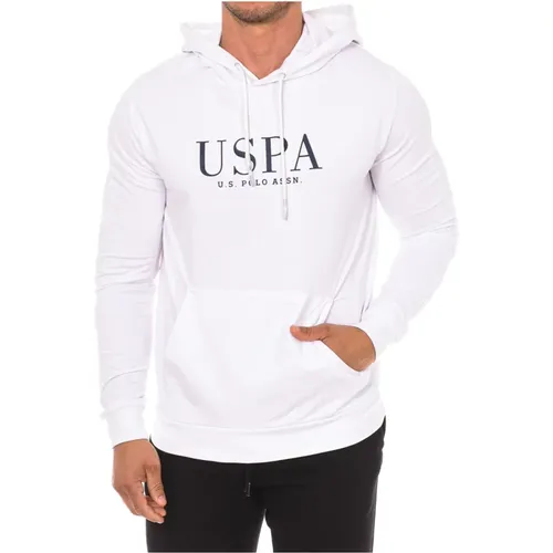 Kapuzenpullover mit verstellbarem Kordelzug , Herren, Größe: M - U.S. Polo Assn. - Modalova