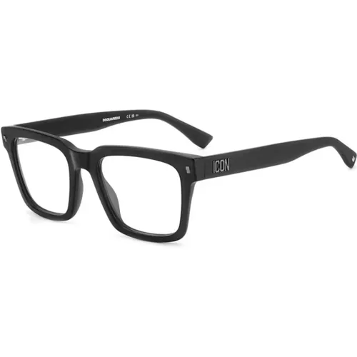 Matte Schwarze Brille für Stil-Upgrade , unisex, Größe: 52 MM - Dsquared2 - Modalova
