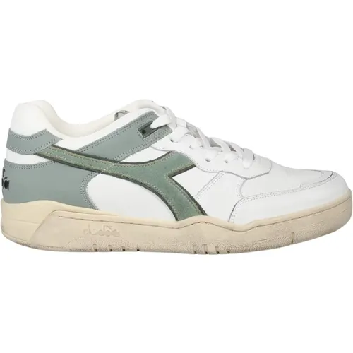 Sneakers, male, , Size: 7 1/2 US Vintage Leather Sneakers Fw24 Collection - Diadora - Modalova