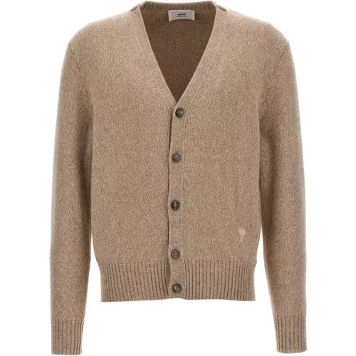 Classic Cardigan for Warmth and Style , male, Sizes: XL - Ami Paris - Modalova