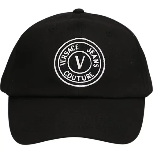 Caps, male, , Size: ONE SIZE Cotton Logo Cap - Versace Jeans Couture - Modalova