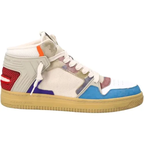 Patchwork High Top Sneakers , Herren, Größe: 40 EU - Philippe Model - Modalova