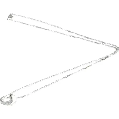 Pre-owned White Gold necklaces , female, Sizes: ONE SIZE - Cartier Vintage - Modalova