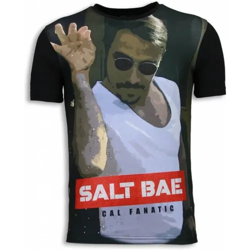 Salt Bae Digital Rhinestone - Herren T-Shirt - 6163 , Herren, Größe: L - Local Fanatic - Modalova