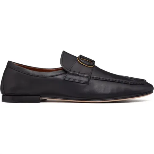 Loafer Signature VLogo Nappa Leather , male, Sizes: 6 UK, 11 UK, 5 UK, 8 1/2 UK, 9 UK, 7 UK, 10 UK, 6 1/2 UK, 7 1/2 UK - Valentino Garavani - Modalova