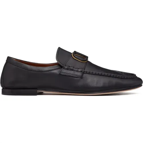 Loafer Signature VLogo Nappa Leather , male, Sizes: 6 UK, 5 UK, 8 UK, 7 UK, 10 UK - Valentino Garavani - Modalova