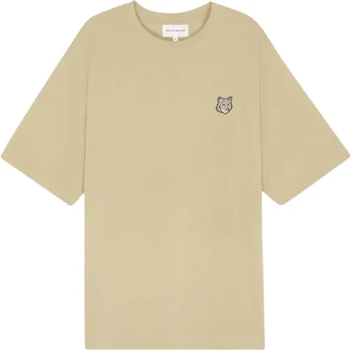 Tonal Fox Head Patch Tee Shirt , male, Sizes: M, L, XL - Maison Kitsuné - Modalova