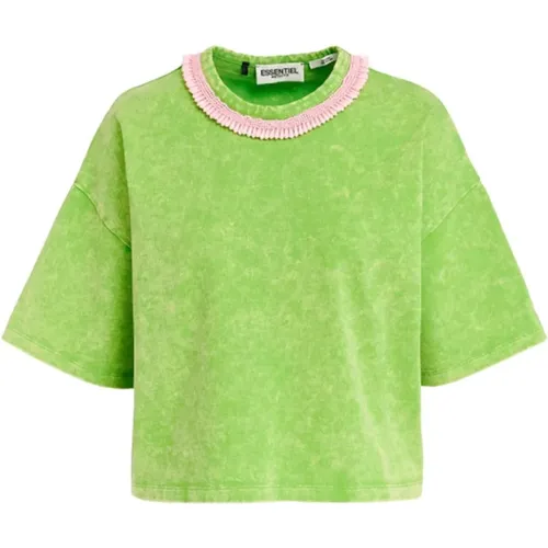 Grünes Forte T-Shirt , Damen, Größe: M - Essentiel Antwerp - Modalova
